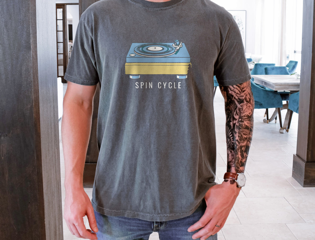 Vinyl Record Shirt - Spin Cycle Record Player Tee for Music Lover - photo 2
