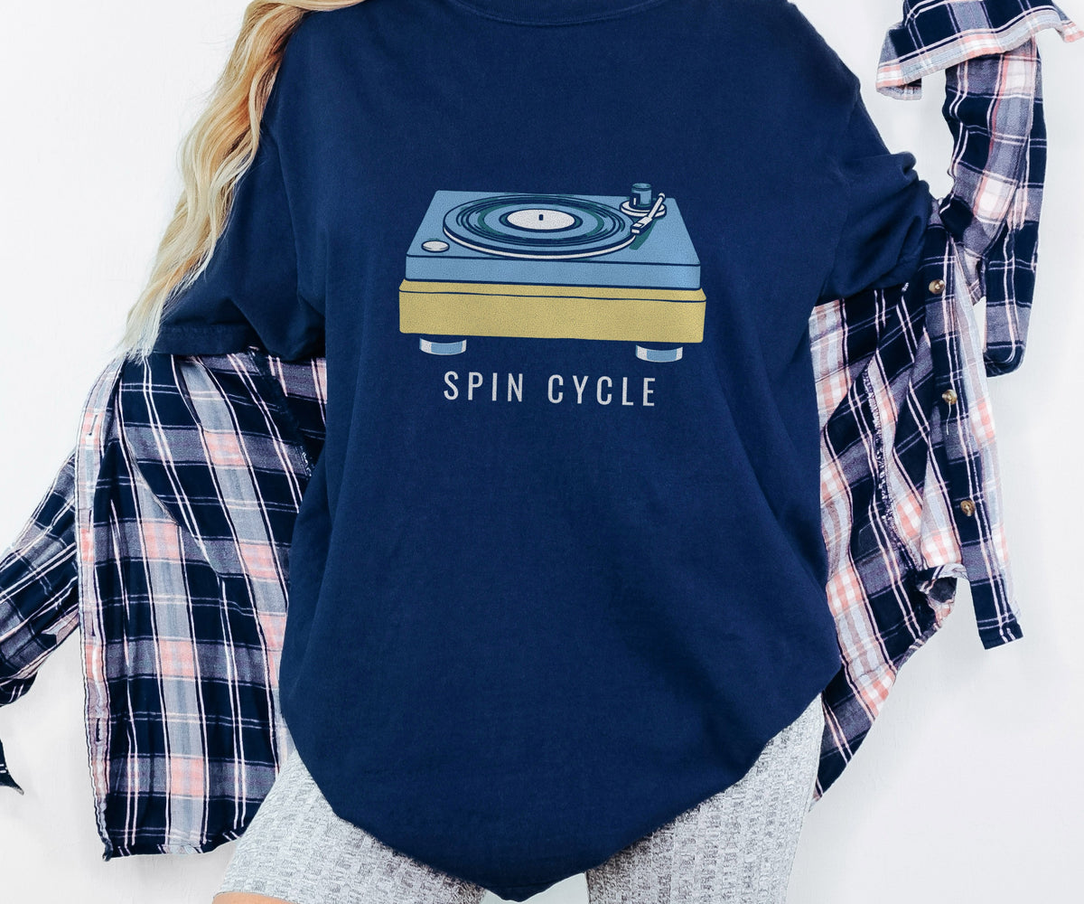 Vinyl Record Shirt - Spin Cycle Record Player Tee for Music Lover - photo 3