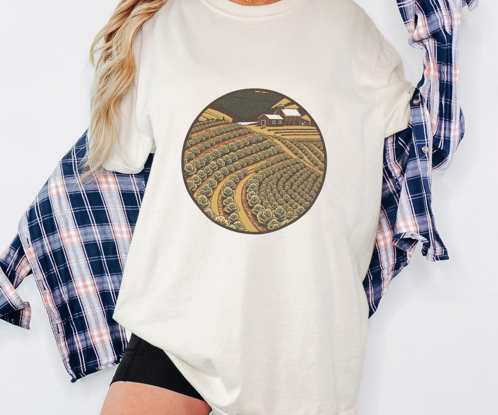 Vegetable Gardener Shirt - Vegetable Farm Hillside Tee - photo 2