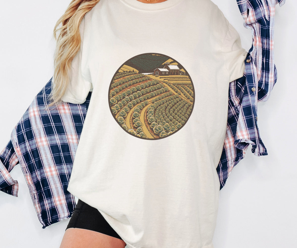 Vegetable Gardener Shirt - Vegetable Farm Hillside Tee - photo 2