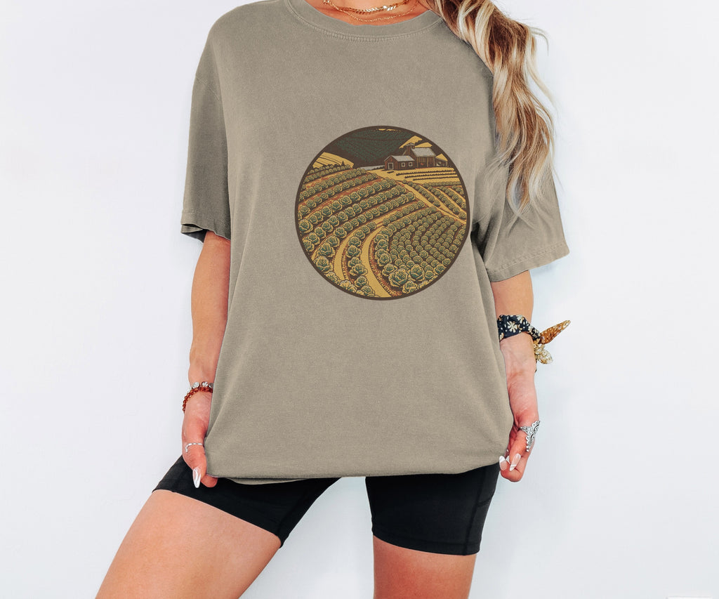 Vegetable Gardener Shirt - Vegetable Farm Hillside Tee - photo 3