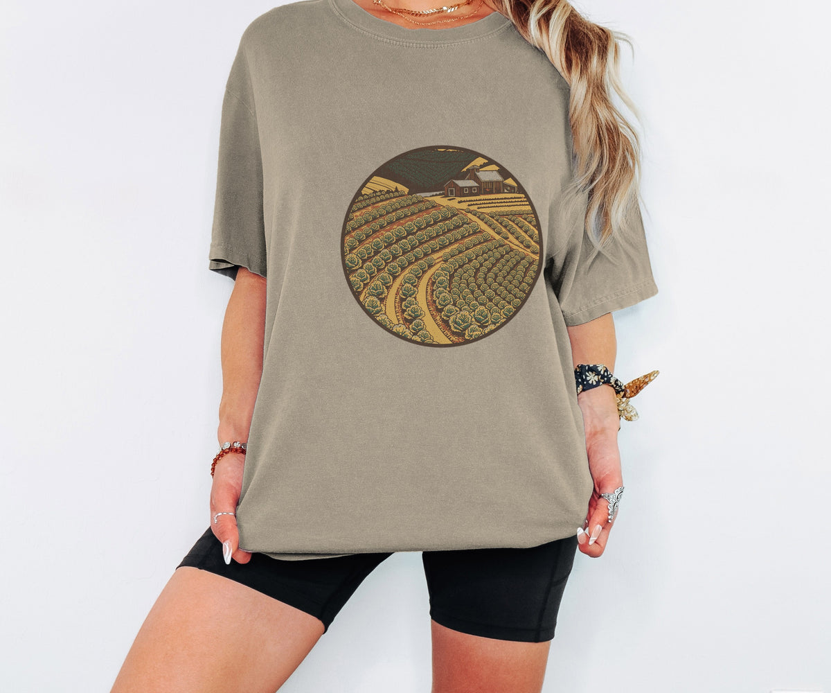 Vegetable Gardener Shirt - Vegetable Farm Hillside Tee - photo 3