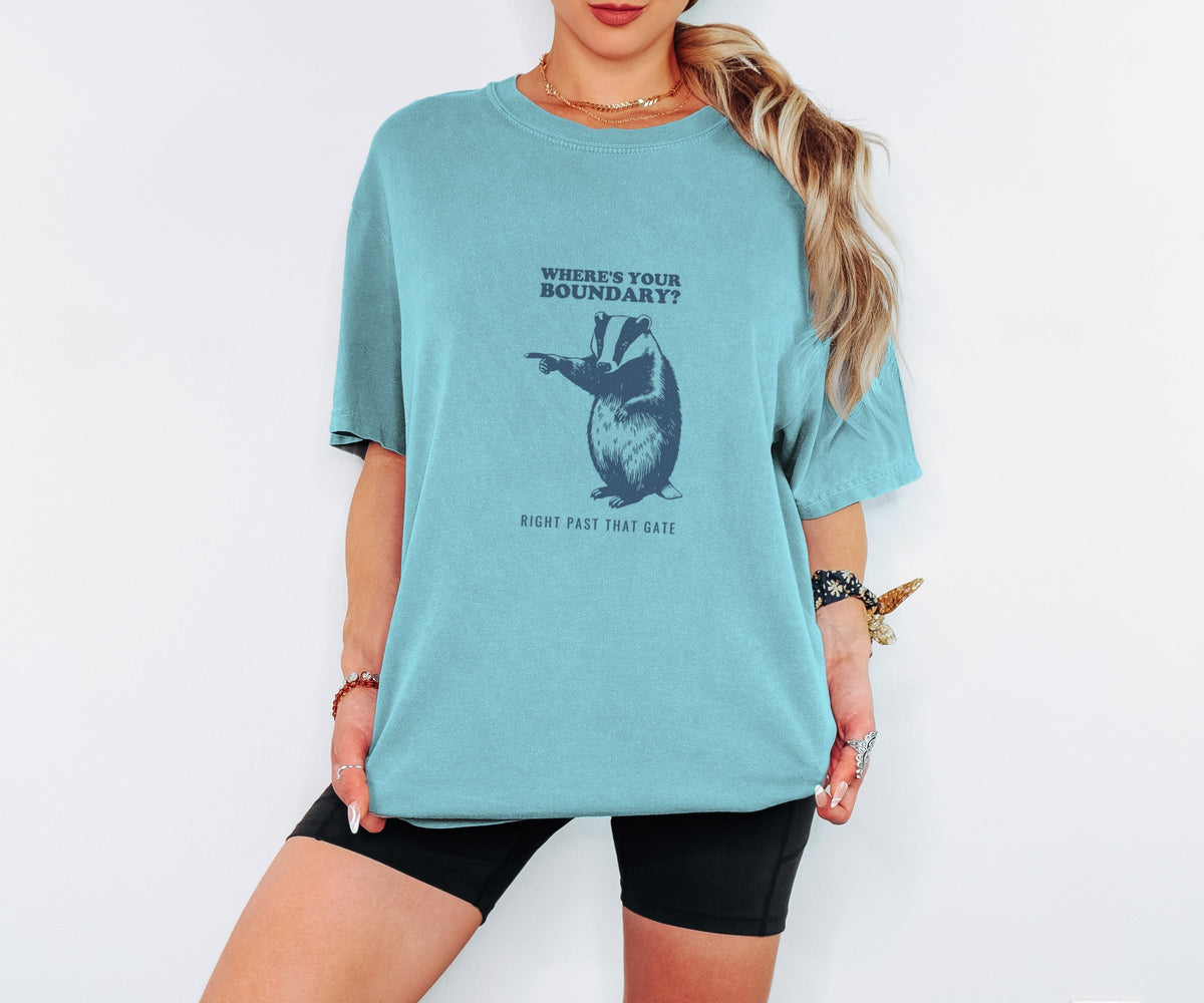 Women's Garden Boundary Tee - Badger Cottagecore Mental Health Gift - photo 2