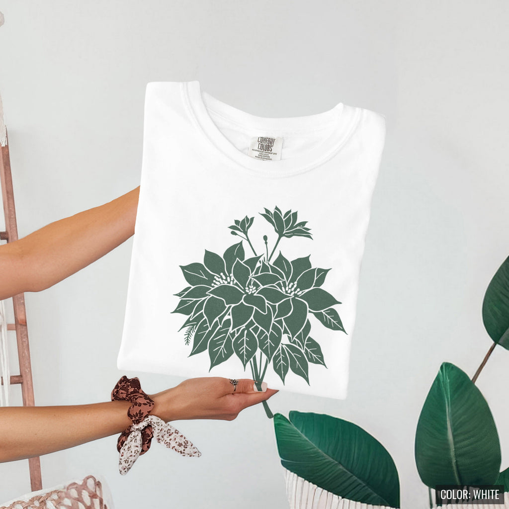 Botanical Illustration Christmas Shirt - Poinsettia Tee - photo 10