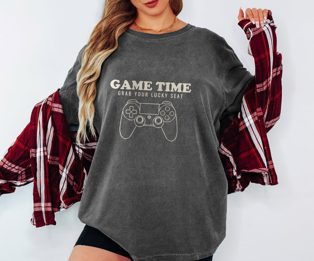 Fans Classic Video Games Shirt - Game Time Grab Your Lucky Seat Tee - photo 3