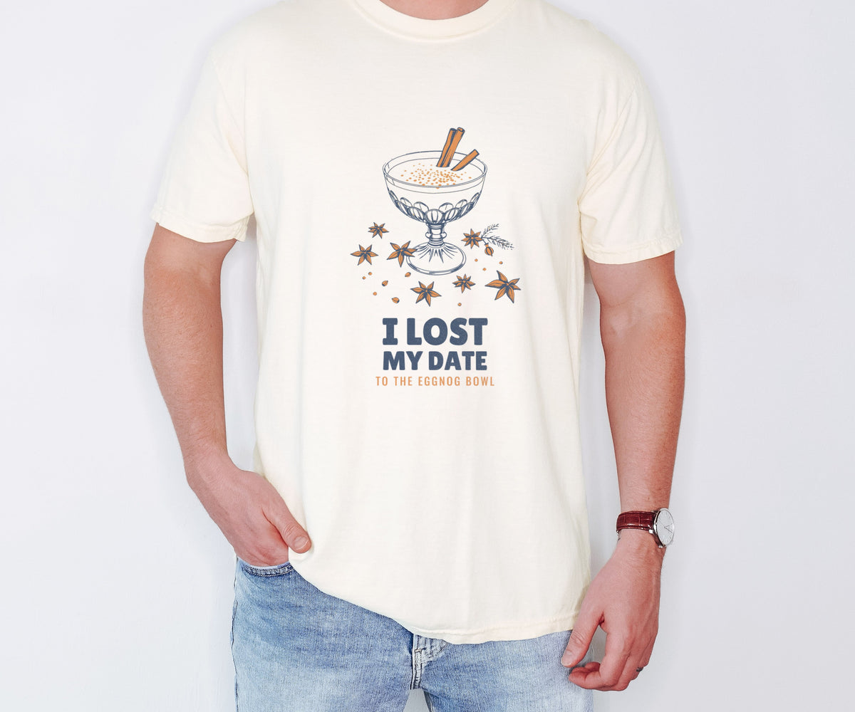 I Lost My Date to the Eggnog Bowl Shirt Party Attendee Tee - photo 1