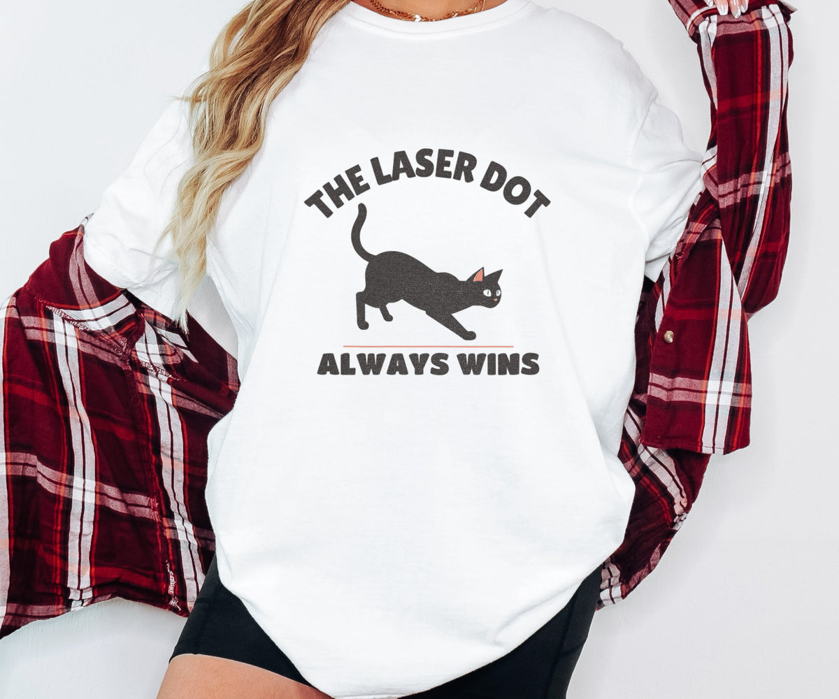 Black Cat Owner Shirt - The Laser Dot Always Wins Tee - photo 1