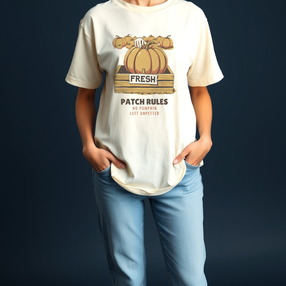 Patch Rules No Pumpkin Left Unpetted Shirt Dad Tee - photo 5