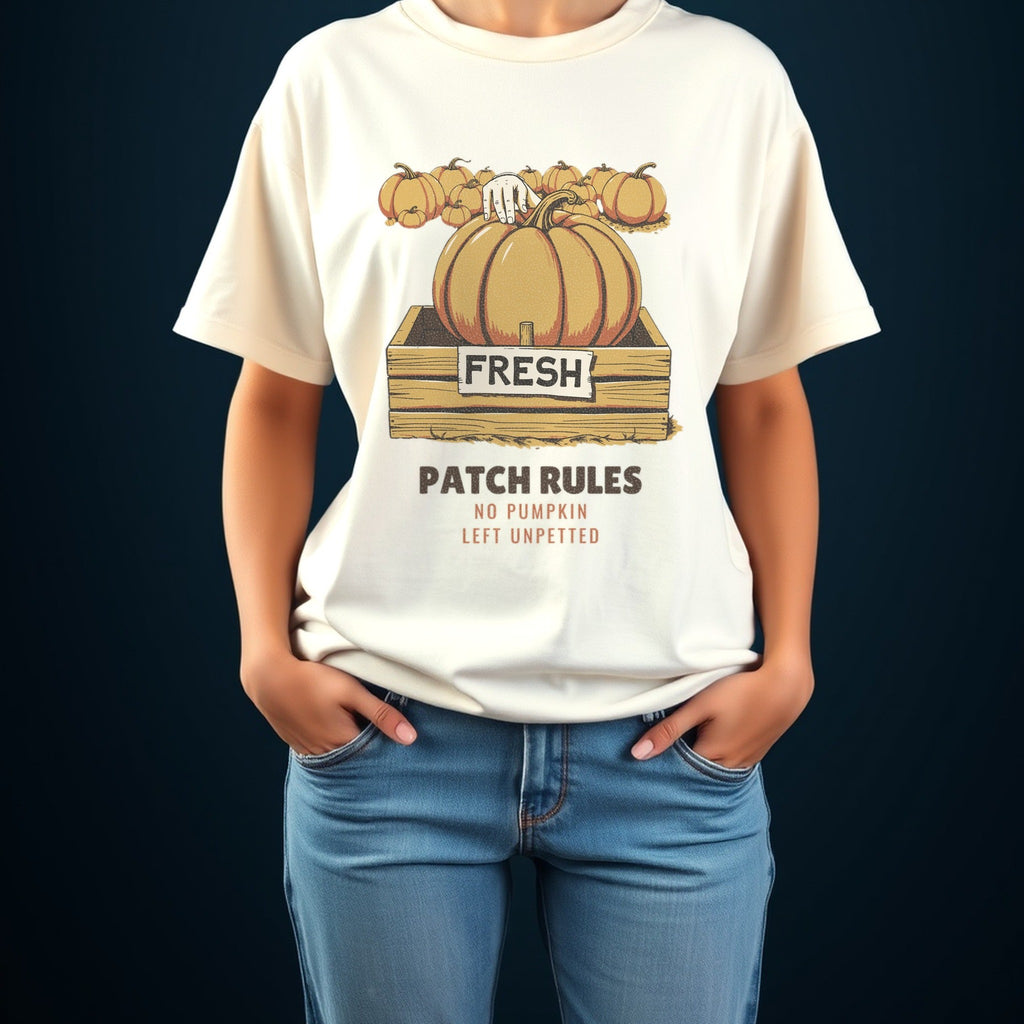 Patch Rules No Pumpkin Left Unpetted Shirt Dad Tee - photo 6
