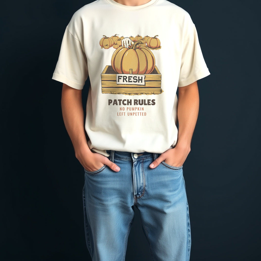 Patch Rules No Pumpkin Left Unpetted Shirt Dad Tee - photo 7