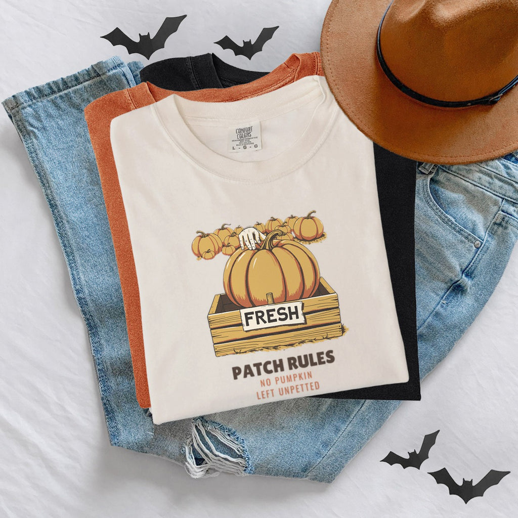 Patch Rules No Pumpkin Left Unpetted Shirt Dad Tee - photo 3