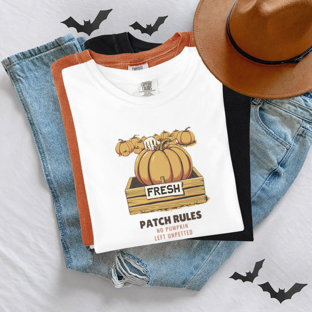 Patch Rules No Pumpkin Left Unpetted Shirt Dad Tee - photo 4