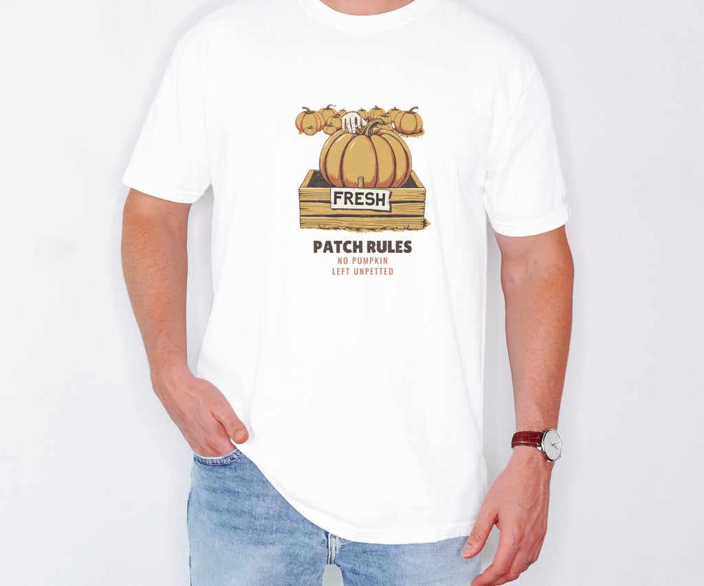 Patch Rules No Pumpkin Left Unpetted Shirt Dad Tee - photo 2
