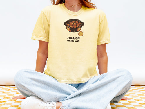 Boxy Football Fan Gift Fall Shirt - Full on Game Day Tee - photo 2