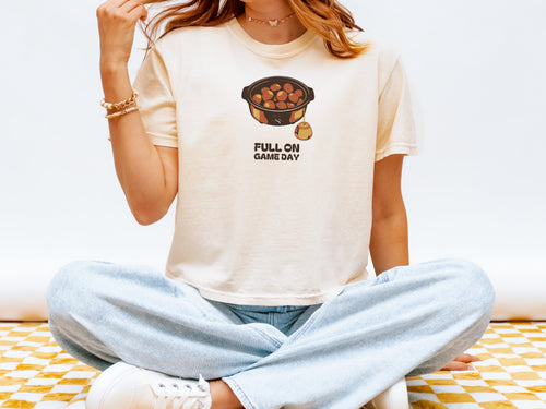Boxy Football Fan Gift Fall Shirt - Full on Game Day Tee - photo 1