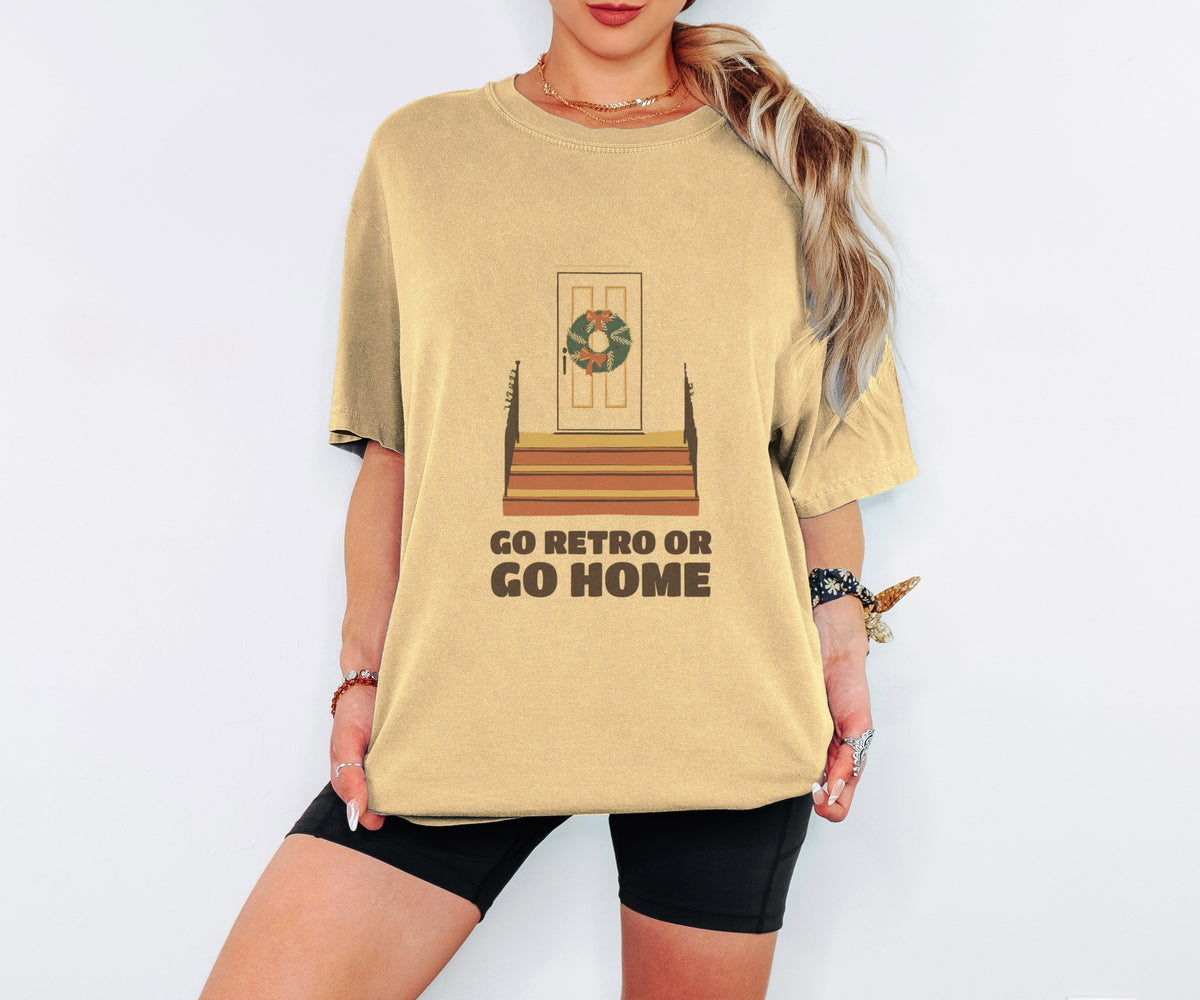 Vintage Christmas Lover Shirt - Go Retro Or Go Home Tee - photo 1
