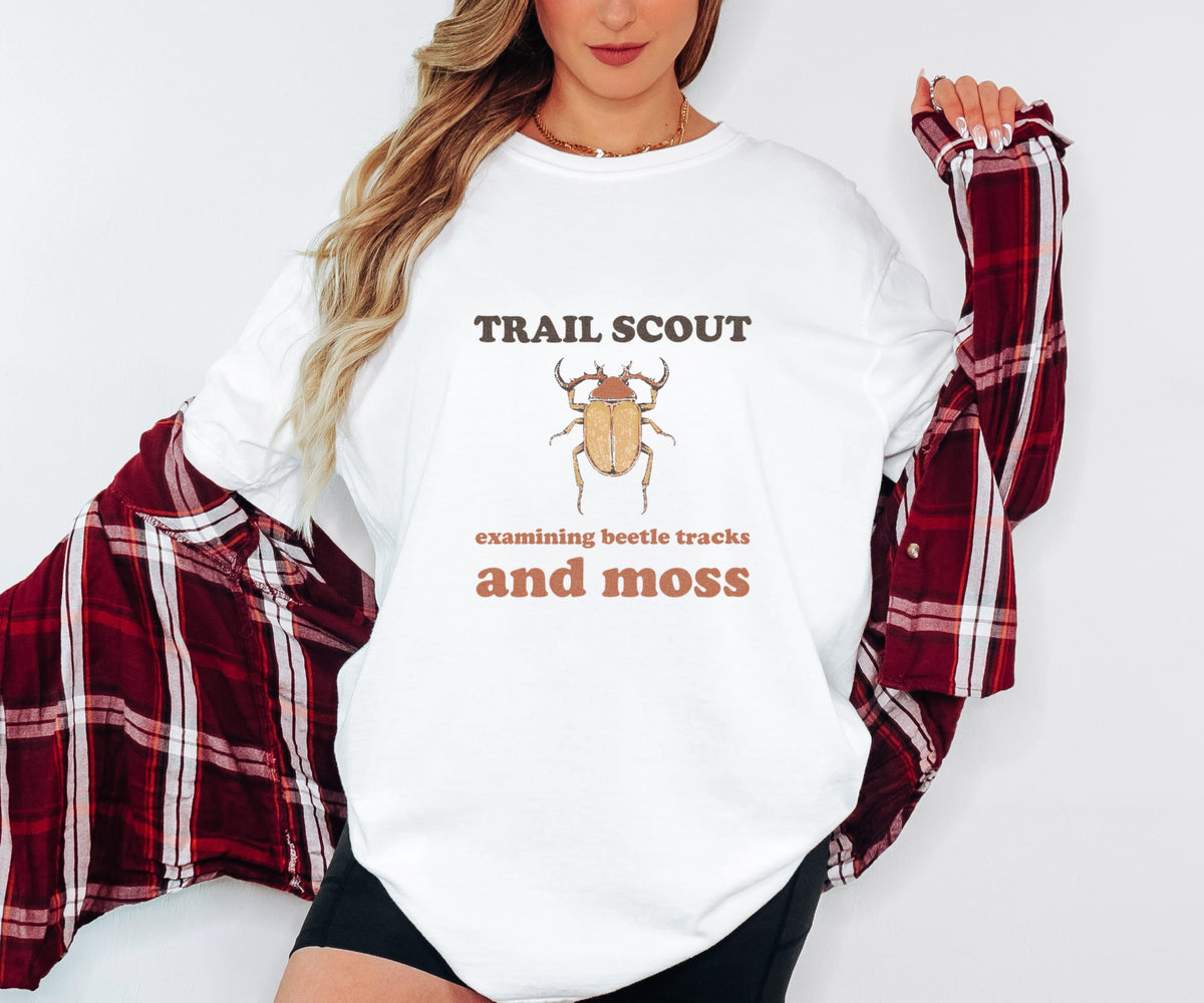 Nature Lover Shirt - Trail Scout Examining Beetle Tracks and Moss Tee - photo 3