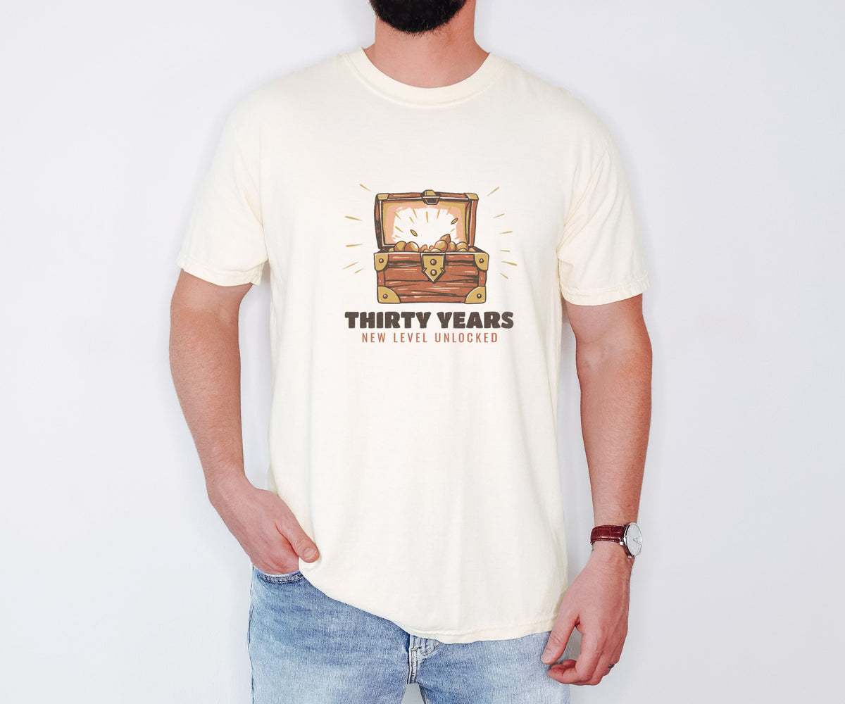30th Birthday Gamer Shirt - Thirty Years New Level Unlocked Tee - photo 1