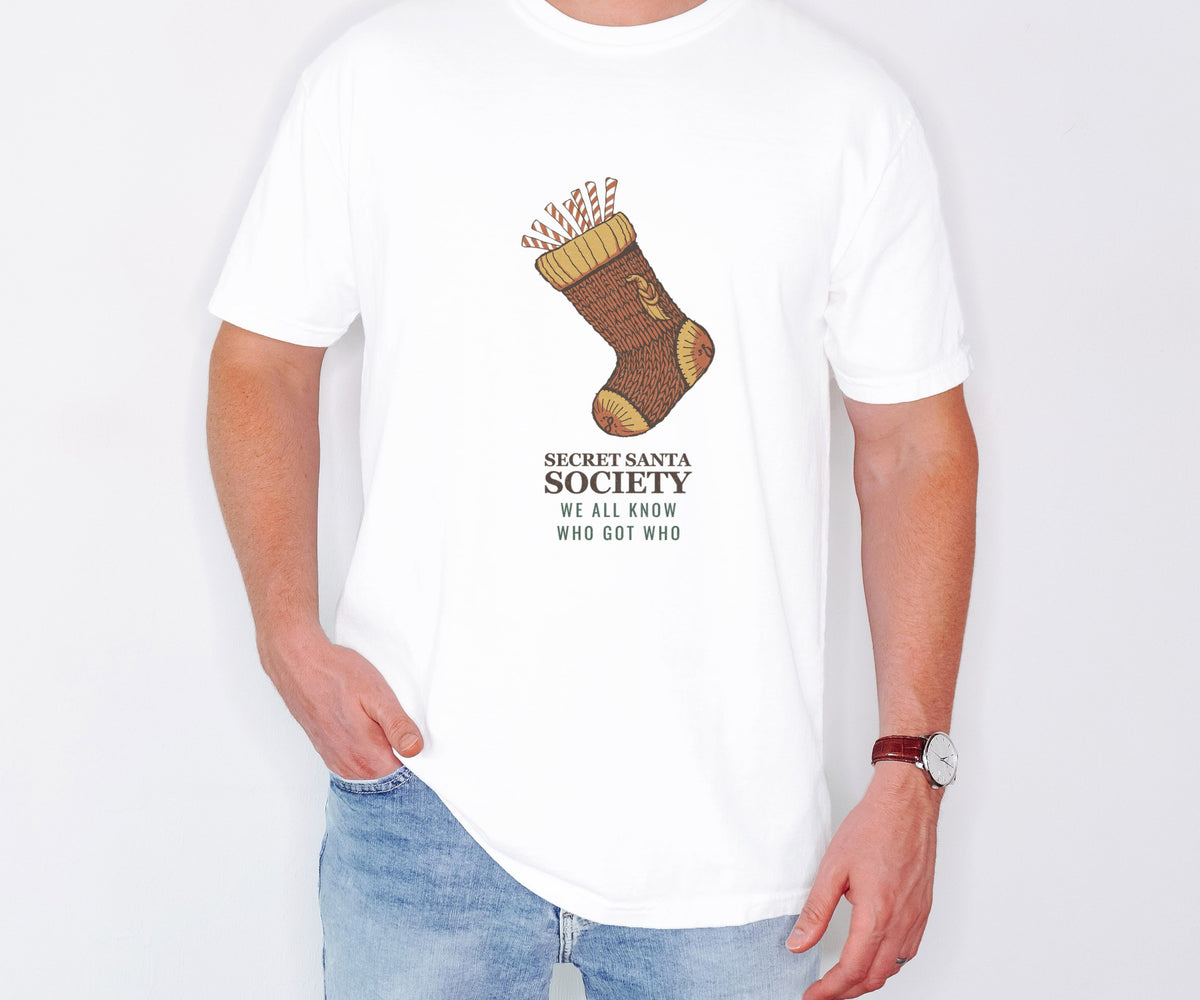 Secret Santa Gift Shirt - Secret Santa Society We All Know Who Got Who worn