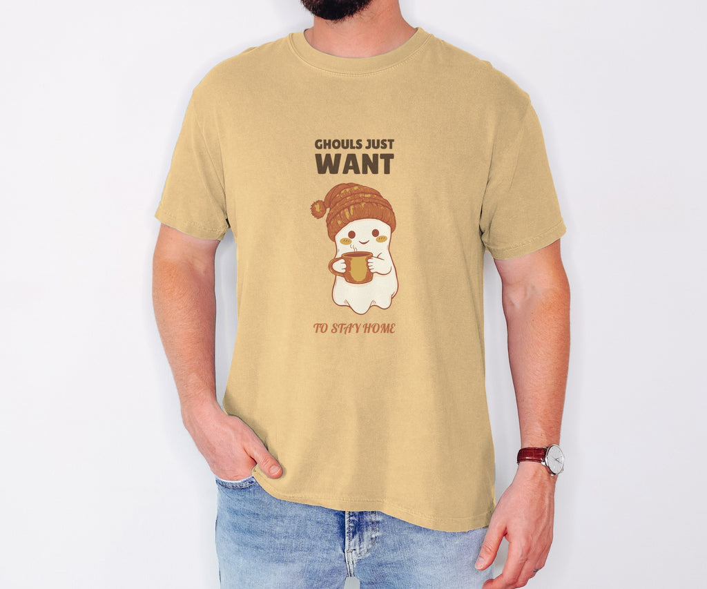 Homebody Halloween Shirt - Ghouls Just Want to Stay Home Tee - photo 2