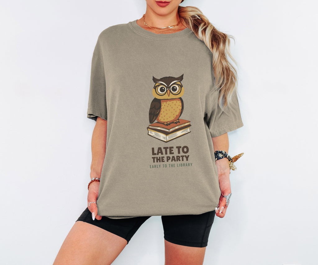 Funny Book Lover Shirt - Late to the Party Early to the Library - photo 5