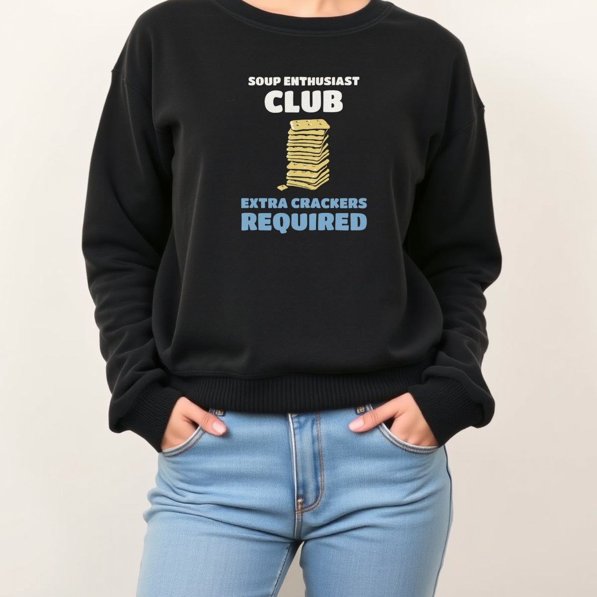 Soup Lover Fall Sweatshirt - Soup Enthusiast Club Crewneck worn