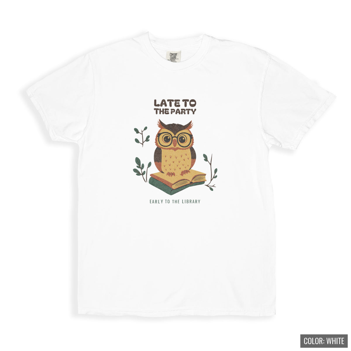 Book Lover Fall Shirt - Late to the Party Early to the Library Tee - photo 7