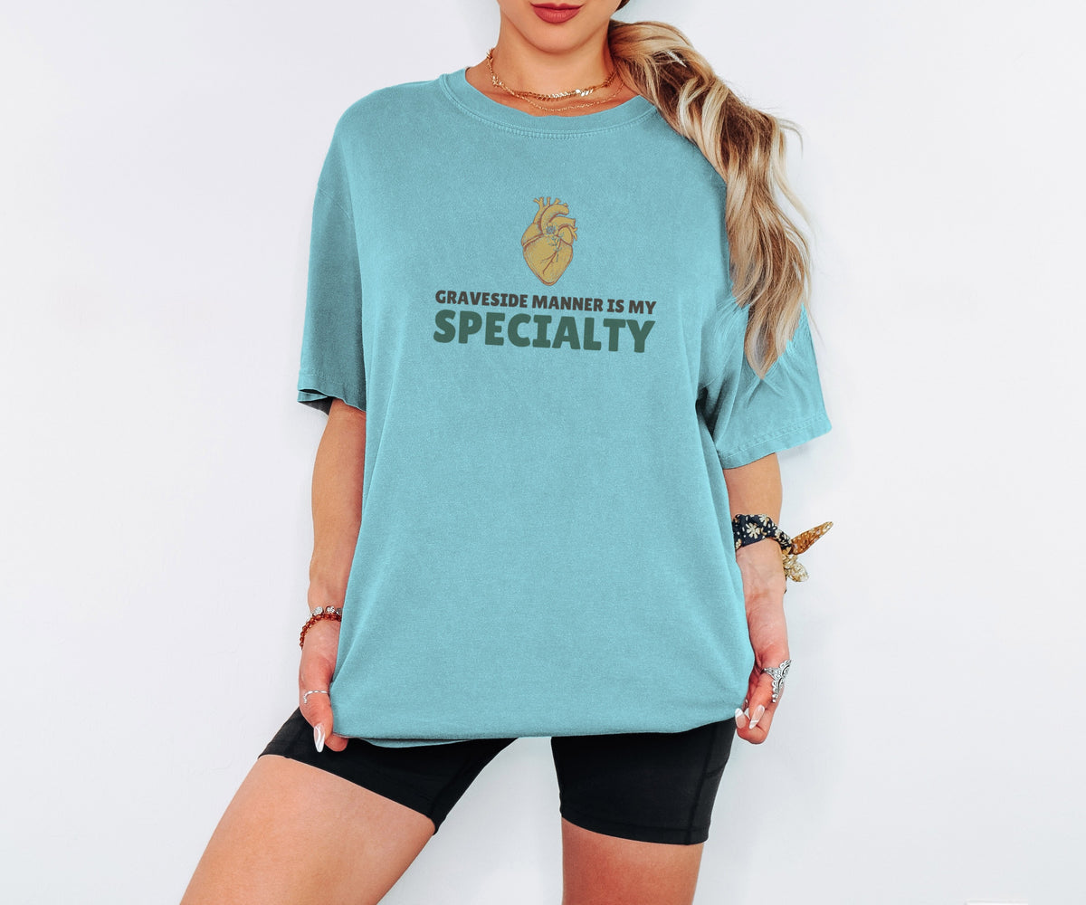 Night Shift ER Nurse Shirt - Graveside Manner is My Specialty Tee - photo 2