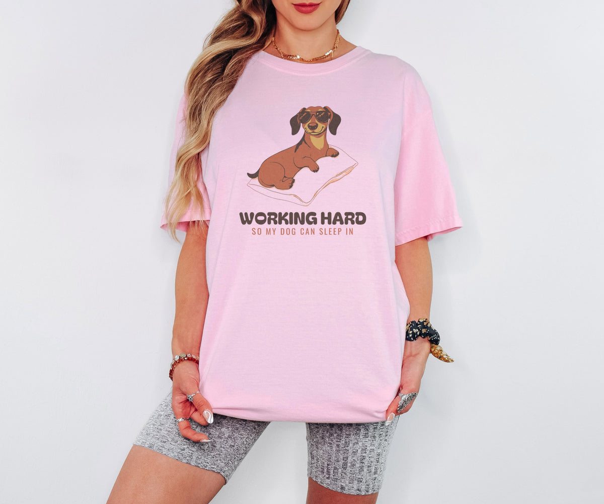 Dog Owner Shirt - Working Hard So My Dog Can Sleep in Tee - photo 5