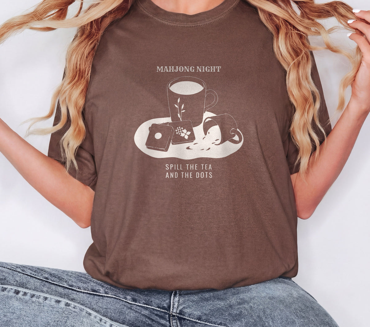 Funny Mahjong Night Spill the Tea and the Dots Shirt Tee - photo 1
