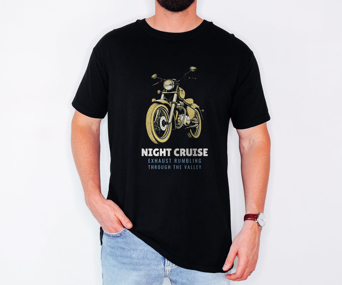 Night Cruise Exhaust Rumbling Shirt Biker Tee worn