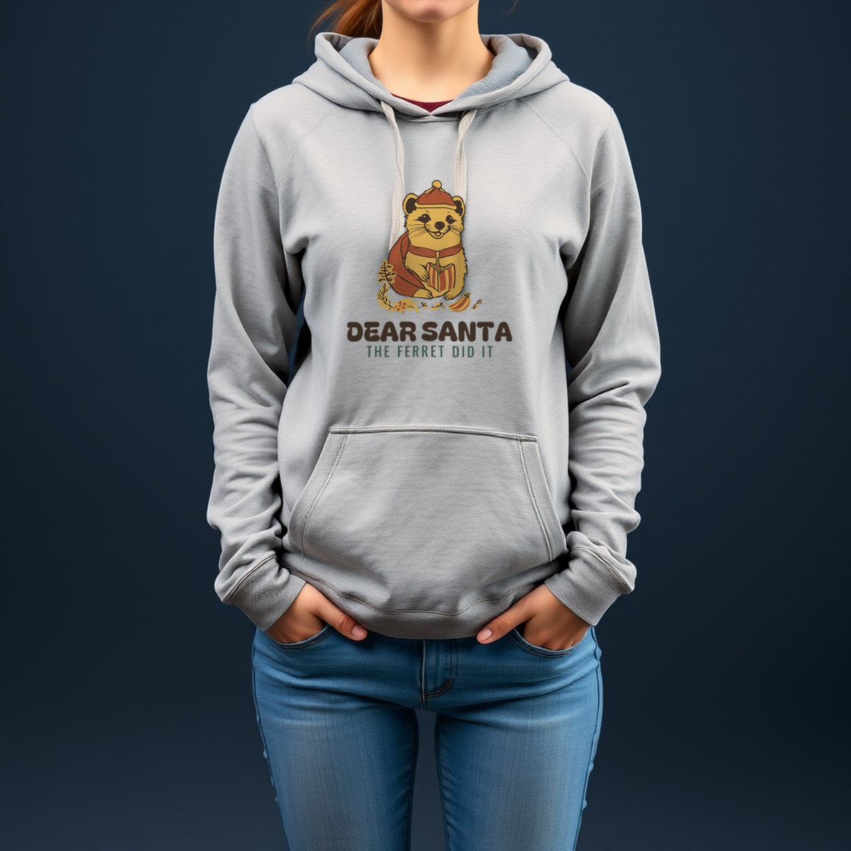Ferret Owner Christmas Hoodie - Dear Santa Pullover - photo 3