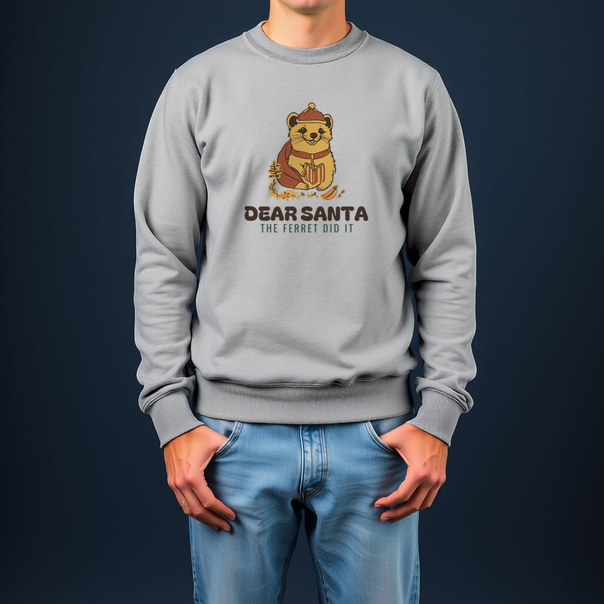 Ferret Owner Christmas Sweatshirt - Dear Santa Crewneck - photo 4
