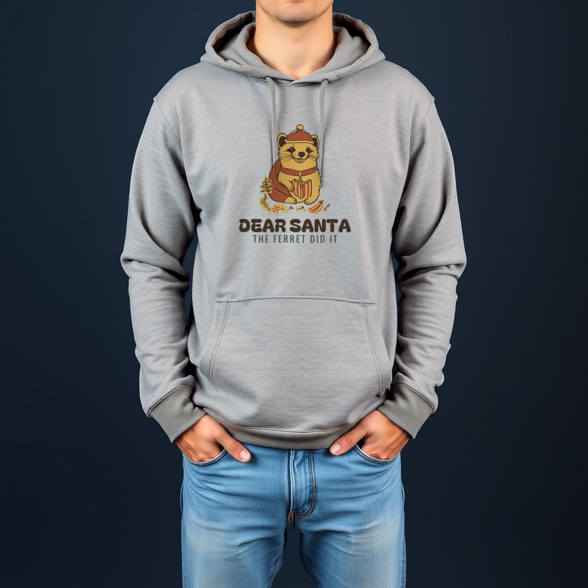 Ferret Owner Christmas Hoodie - Dear Santa Pullover - photo 2
