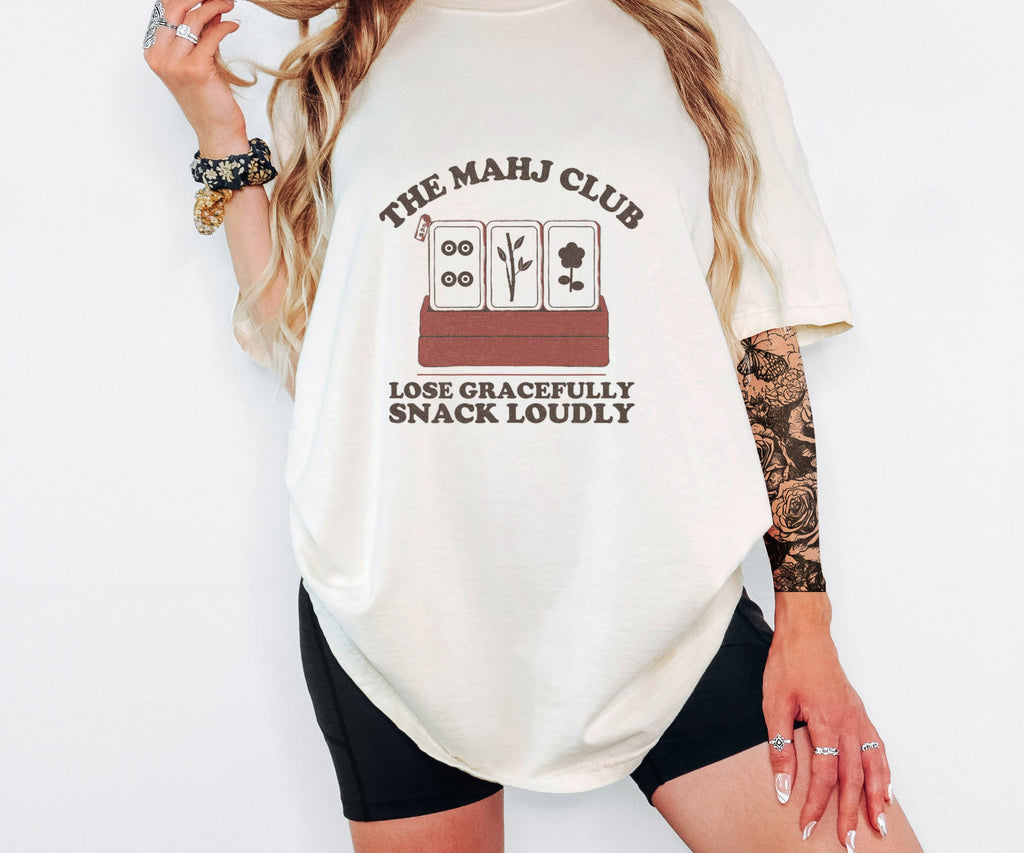Mahjong Club Shirt - The Mahj Club Lose Gracefully Snack Loudly - photo 1
