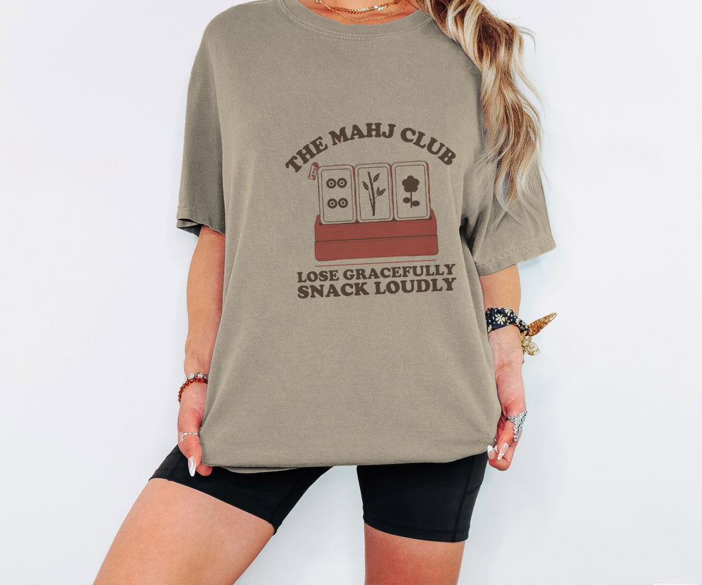 Mahjong Club Shirt - The Mahj Club Lose Gracefully Snack Loudly - photo 2