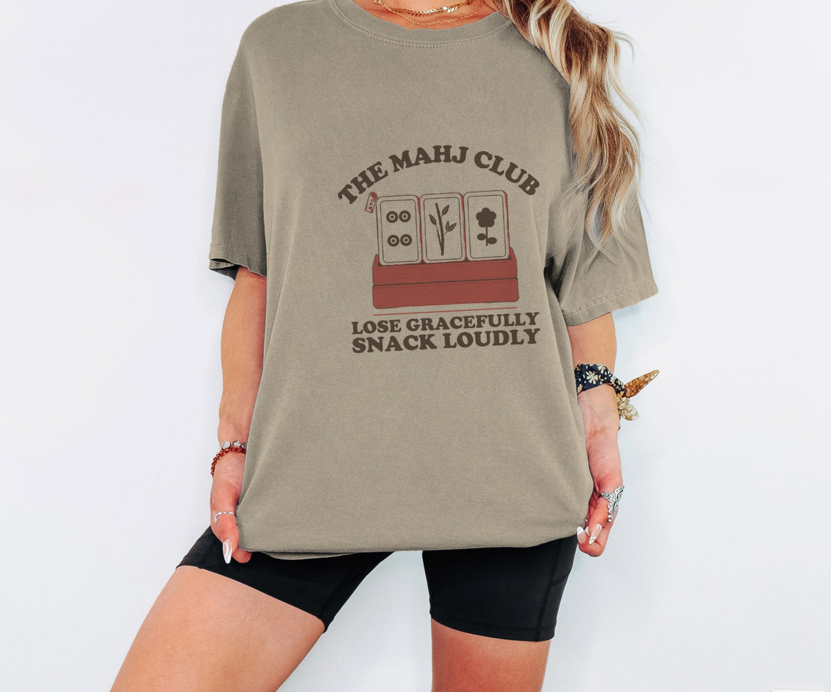 Mahjong Club Shirt - The Mahj Club Lose Gracefully Snack Loudly - photo 2