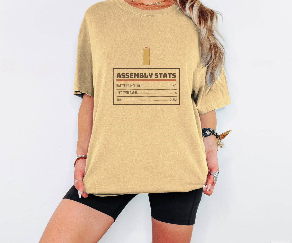 Men's Dad Christmas Shirt - Assembly Stats Storybook Art Tee - photo 1