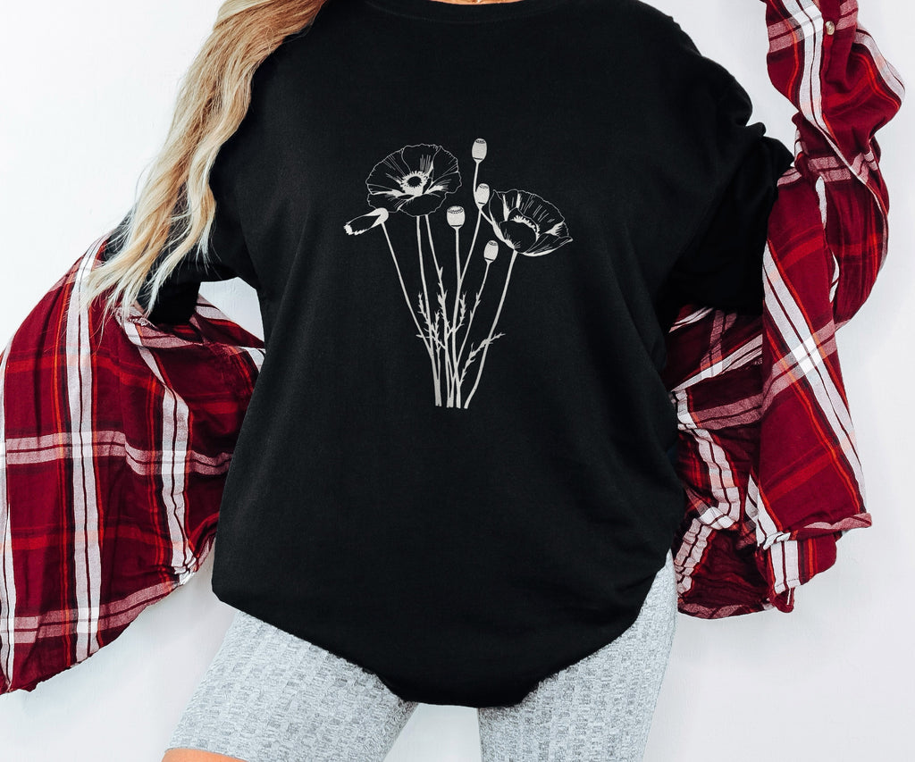 Funny Poppy Patch Shirt - Plant Lover Summer Gift Tee - photo 2