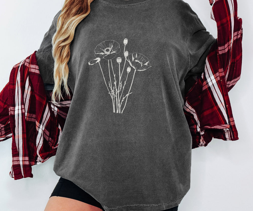 Funny Poppy Patch Shirt - Plant Lover Summer Gift Tee - photo 4