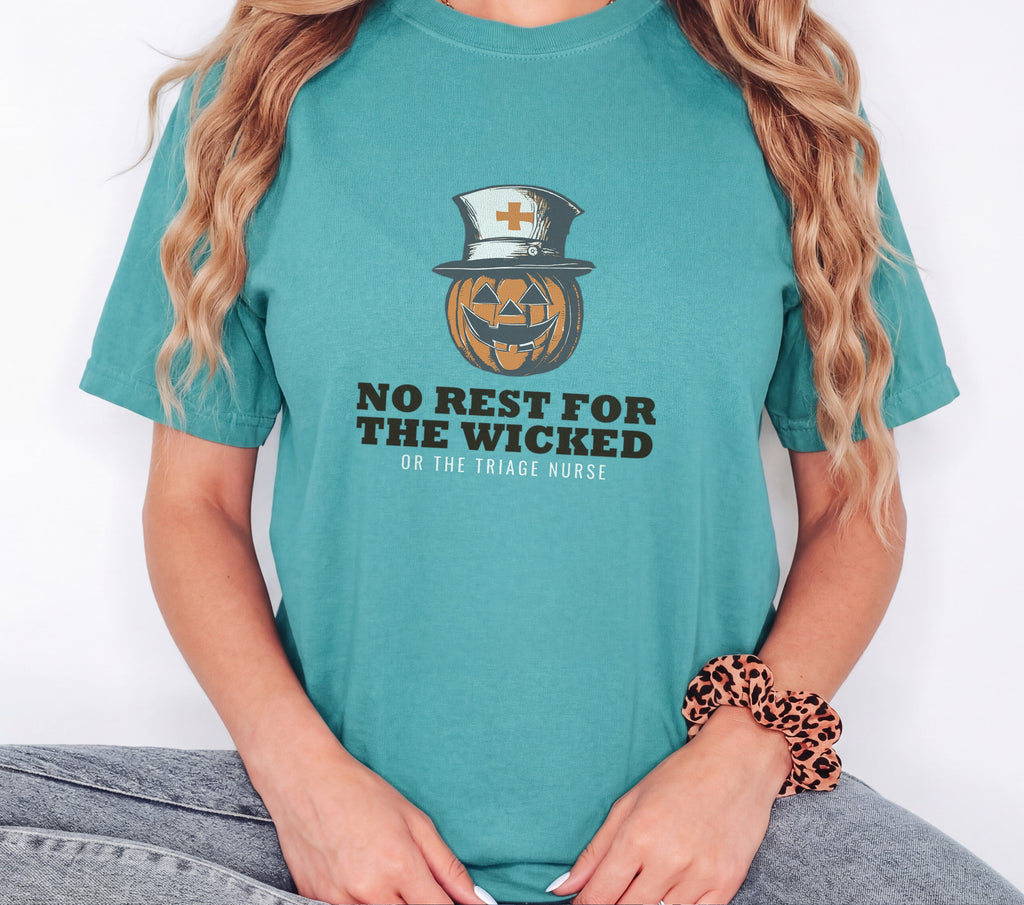 Halloween Shirt - No Rest for the Wicked or the Triage Nurse - photo 3