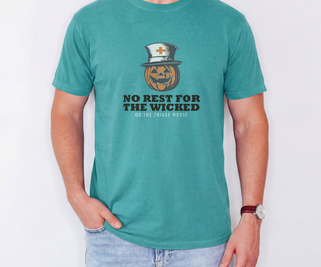 Halloween Shirt - No Rest for the Wicked or the Triage Nurse - photo 1