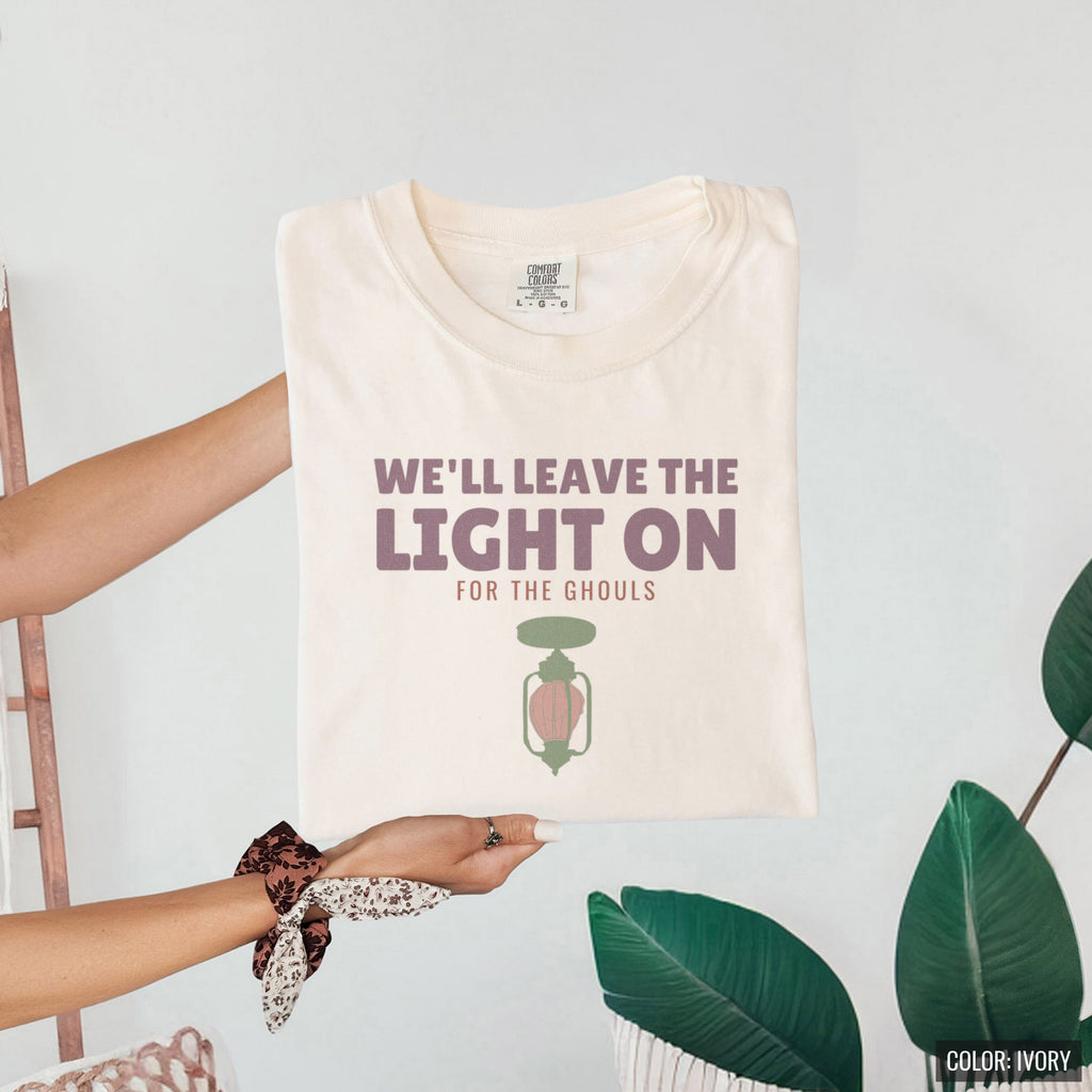 Ghost Halloween Shirt - We'll Leave the Light on for the Ghouls - photo 3