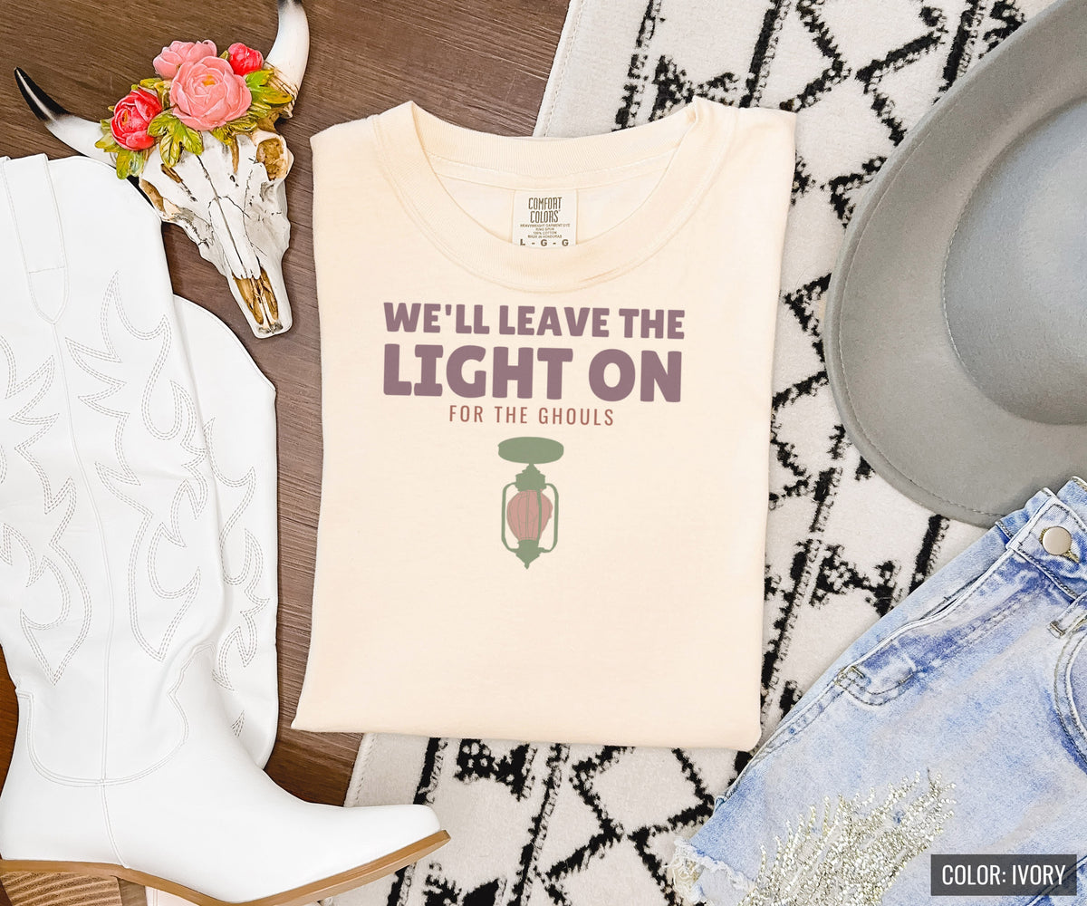 Ghost Halloween Shirt - We'll Leave the Light on for the Ghouls - photo 4