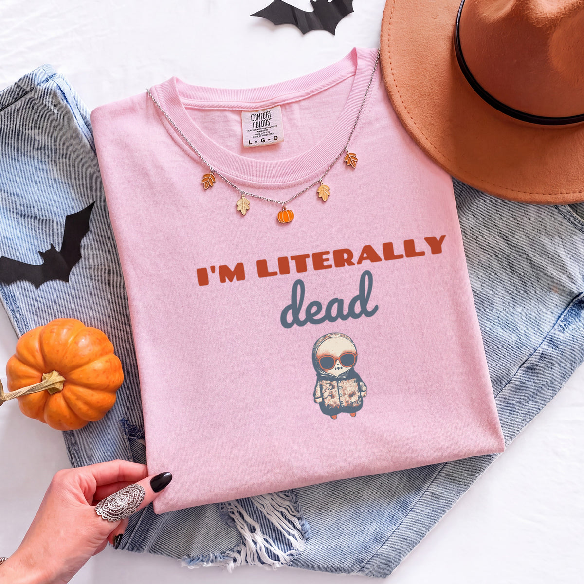 Skeleton Halloween Shirt - I'm Literally Dead Tee - photo 2