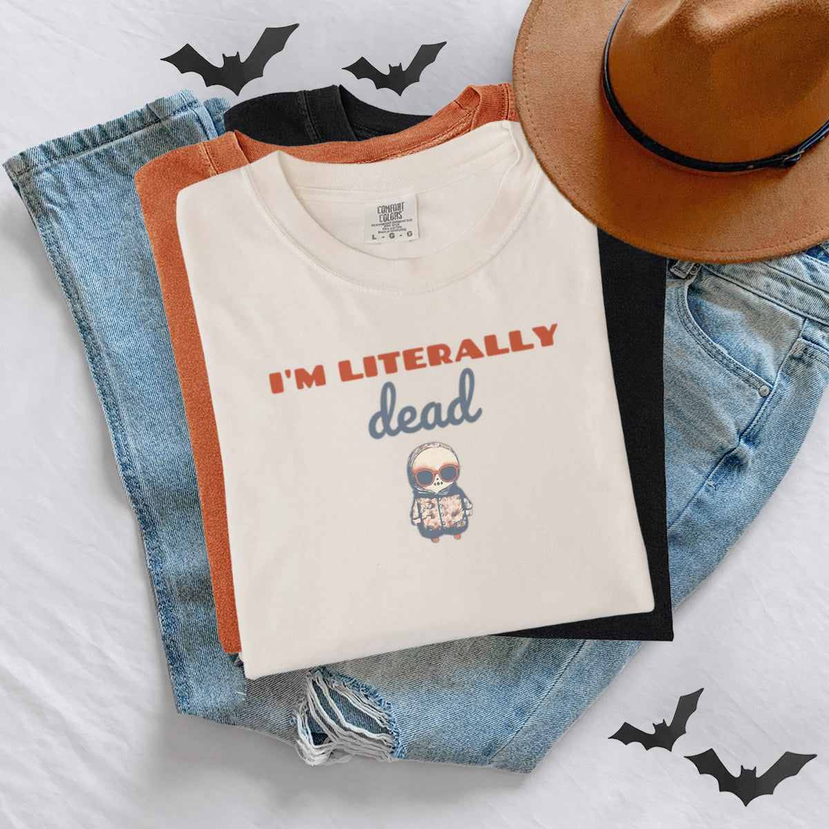 Skeleton Halloween Shirt - I'm Literally Dead Tee - photo 3