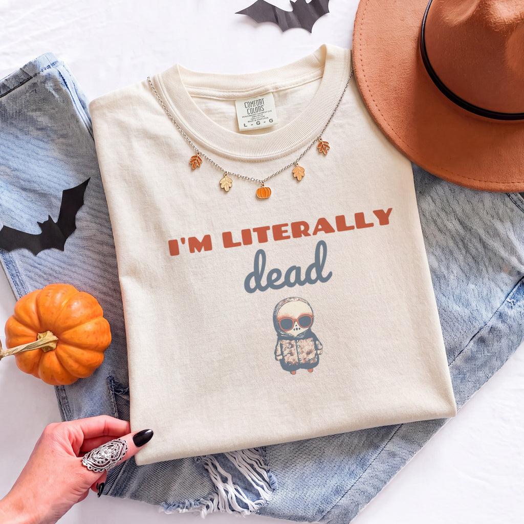 Skeleton Halloween Shirt - I'm Literally Dead Tee - photo 4