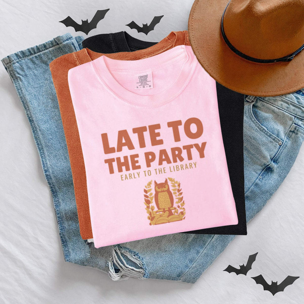 Book Lover Shirt - Late to the Party Early to the Library Tee - photo 1