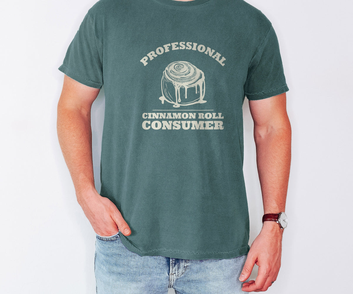 Funny Cinnamon Roll Lover Shirt - Professional Cinnamon Roll Consumer - photo 2