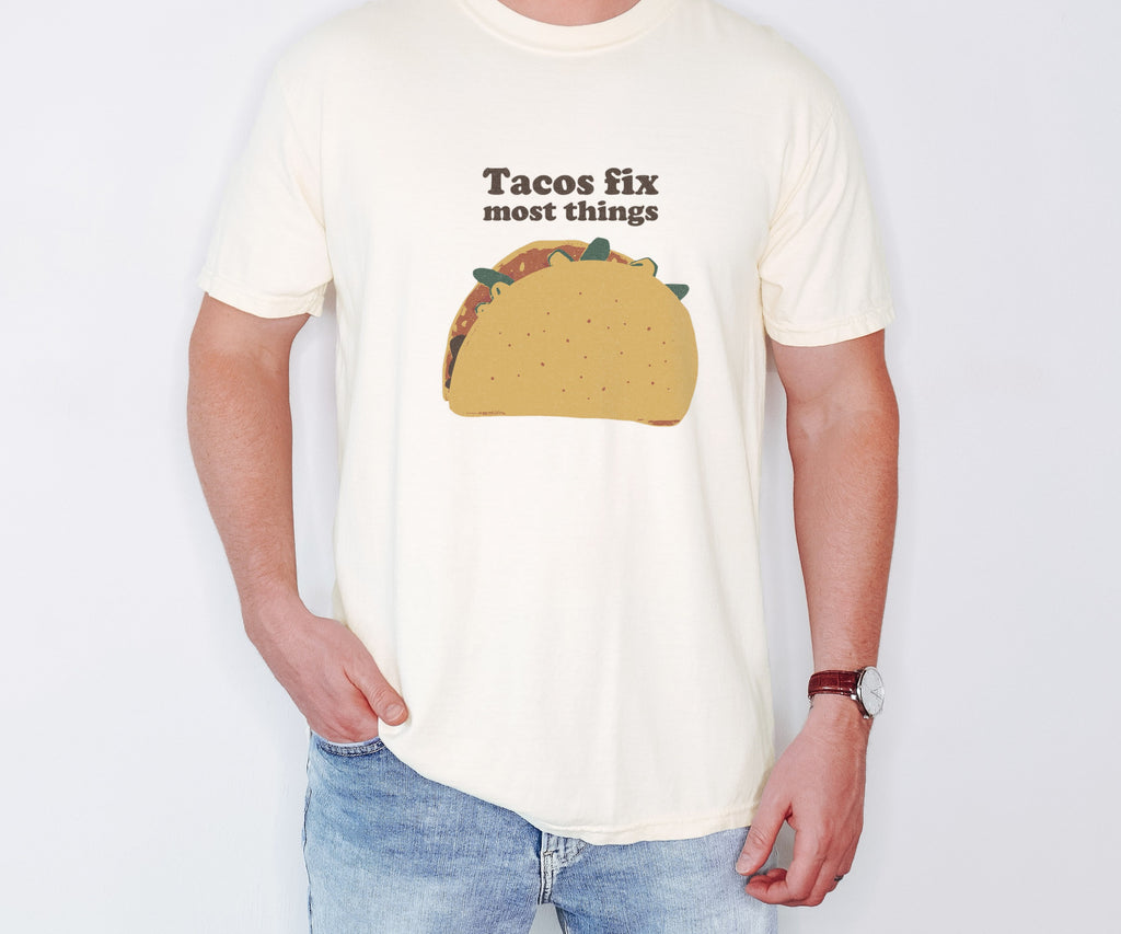Taco Lover Shirt - Tacos Fix Most Things Tee - photo 1